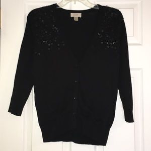 Black cardigan